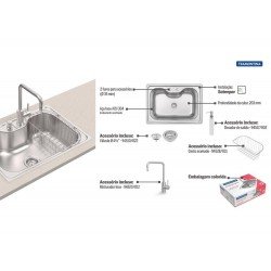 CUBA SOBRE INOX MORG+ACESS+CX FLEX TRAMONTINA