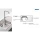 CUBA DE SOBREPOR TRAMONTINA EM ACO INOX COM PRE POLIDO 78X43CM COM ESCORREDOR E VALVULA