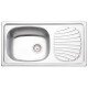 CUBA DE SOBREPOR TRAMONTINA EM ACO INOX COM PRE POLIDO 78X43CM COM ESCORREDOR E VALVULA