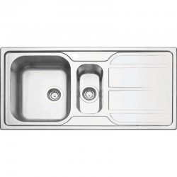 CUBA DE SOBREPOR EM ACO INOX ACETINADO 1 CUBA + AUXILIAR 100X50CM  MAREA 1.5C 34 PLUS