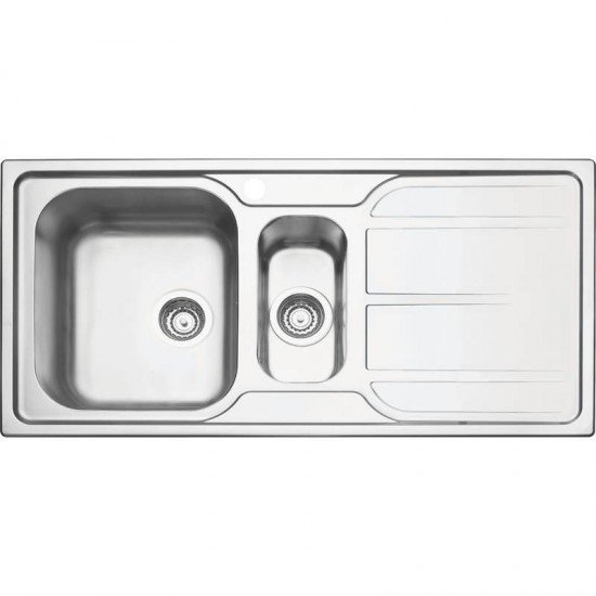 CUBA DE SOBREPOR EM ACO INOX ACETINADO 1 CUBA + AUXILIAR 100X50CM  MAREA 1.5C 34 PLUS