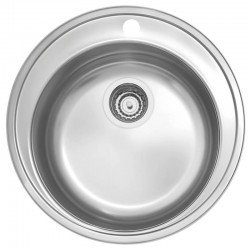 CUBA SOBREPOR INOX RED. 48CM COM VALVULA  38FX