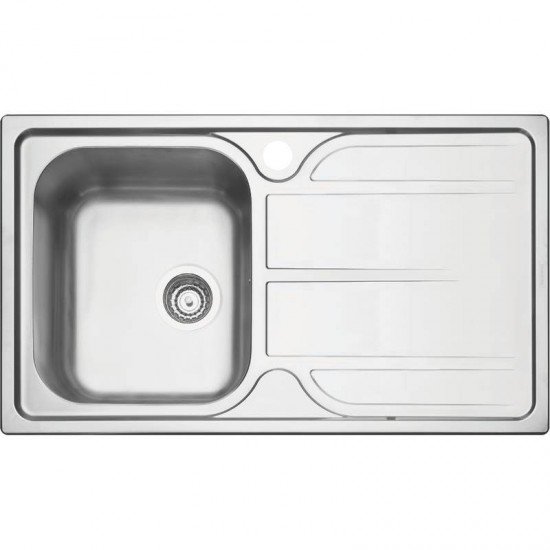 CUBA SOBREPOR TRAMONTINA EM ACO INOX 86X50CM COM ESCORREDOR E VALVULA  MAREA 34