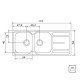 CUBA SOBREPOR TRAMONTINA EM ACO INOX ACETINADO 116X50CM COM ESCORREDOR E VALVULA MAREA 2C 34PLUS