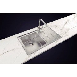 CUBA DE SOBREPOR DESIGN COLLECTION QUADRUM EM AÇO INOX ACABAMENTO SCOTCH BRITE 86X50 CM TRAMONTINA