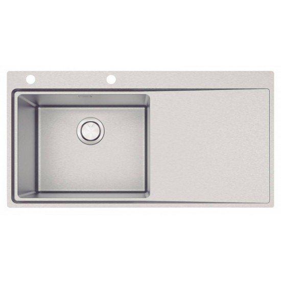 CUBA DE SOBREPOR DESIGN COLLECTION SMOOTH 1C 50 PLUS  AÇO INOX ACAB SCOTCH BRITE 100X52CM TRAMONTINA