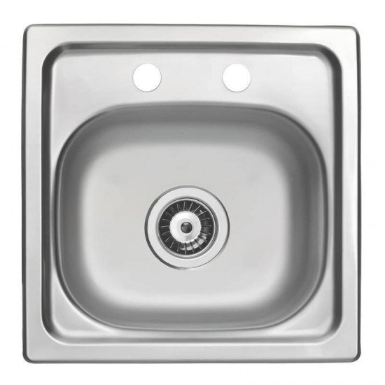 CUBA SOBREPOR TRAMONTINA ACO INOX PRE POLIDO 38X38CM VALVULA TORNEIRA DE BANCADA E DOSADOR DE SABAO