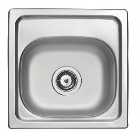 CUBA DE SOBREPOR TRAMONTINA EM ACO INOX PRE POLIDO 38X38CM COM VALVULA