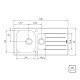 CUBA SOBREPOR TRAMONTINA ACO INOX COM TAMPO DE VIDRO PRETO  100X50 1C1/2 C/F