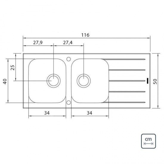 CUBA SOBREPOR TRAMONTINA ACO INOX COM TAMPO DE VIDRO VERMELHO 116X50 2C