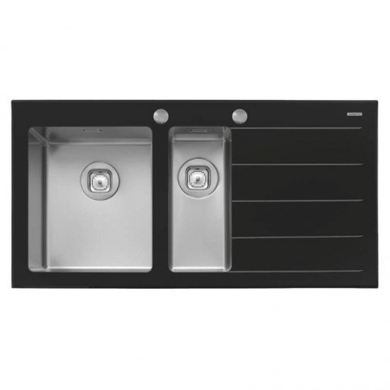 CUBA SOBREPOR ACO INOX COM TAMPO DE VIDRO 100X52  1.5C TRAMONTINA