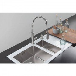 CUBA SOBREPOR ACO INOX COM TAMPO DE VIDRO  BRANCO 100X52 1.5C TRAMONTINA