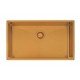 CUBA DESIGN COLLECTION QUADRUM EM AÇO INOX COM REVESTIMENTO PVD GOLD 70X40 CM TRAMONTINA