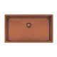 CUBA DESIGN COLLECTION QUADRUM EM AÇO INOX COM REVESTIMENTO PVD ROSE GOLD 70X40 CM TRAMONTINA