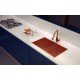 CUBA DESIGN COLLECTION QUADRUM EM AÇO INOX COM REVESTIMENTO PVD ROSE GOLD 70X40 CM TRAMONTINA