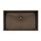 CUBA DESIGN COLLECTION QUADRUM EM AÇO INOX COM REVESTIMENTO PVD BLACK 70X40 CM TRAMONTINA