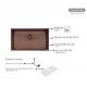 CUBA DESIGN COLLECTION QUADRUM EM AÇO INOX COM REVESTIMENTO PVD BLACK 70X40 CM TRAMONTINA