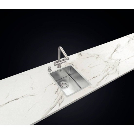 CUBA DESIGN COLLECTION QUADRUM EM AÇO INOX COM ACABAMENTO SCOTCH BRITE 34X40 CM TRAMONTINA