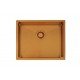 CUBA DESIGN COLLECTION QUADRUM EM AÇO INOX COM REVESTIMENTO PVD GOLD 50X40 CM TRAMONTINA