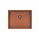 CUBA DESIGN COLLECTION QUADRUM EM AÇO INOX COM REVESTIMENTO PVD ROSE GOLD 50X40 CM TRAMONTINA