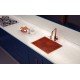CUBA DESIGN COLLECTION QUADRUM EM AÇO INOX COM REVESTIMENTO PVD ROSE GOLD 50X40 CM TRAMONTINA