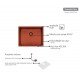 CUBA DESIGN COLLECTION QUADRUM EM AÇO INOX COM REVESTIMENTO PVD ROSE GOLD 50X40 CM TRAMONTINA