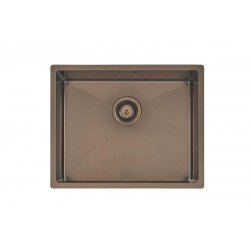 CUBA DESIGN COLLECTION QUADRUM EM AÇO INOX COM REVESTIMENTO PVD BLACK 50X40 CM TRAMONTINA