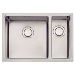 CUBA DESIGN COLLECTION QUADRUM EM AÇO INOX COM ACABAMENTO SCOTCH BRITE 66X46 COM 2 CUBAS TRAMONTINA