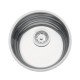 CUBA REDONDA TRAMONTINA EM ACO INOX ALTO BRILHO 30CM  BL COM VALVULA