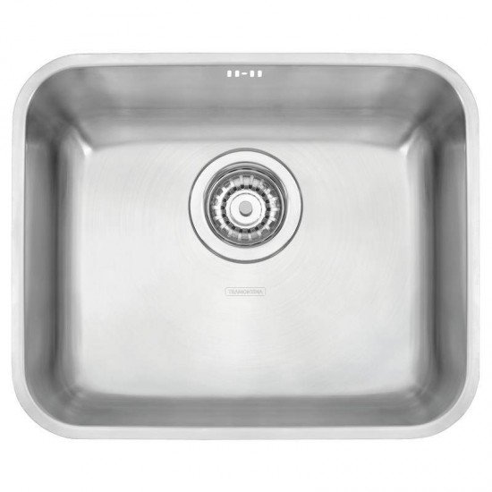 CUBA RETANGULAR ACO INOX 304 ACETINADO 40X33X18 40BL R5 COM VALVULA DE 4 1/2 COM ESCAPE. TRAMONTINA