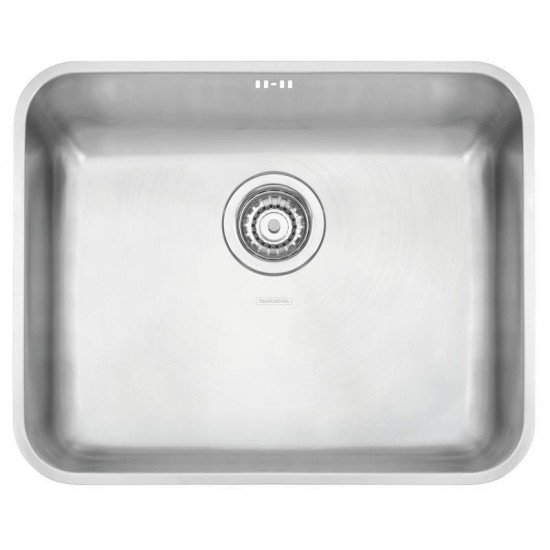 CUBA RETANGULAR ACO INOX 304 ACETINADO 50X40X18 50BL R5 COM VALVULA DE 4 1/2 COM ESCAPE. TRAMONTINA