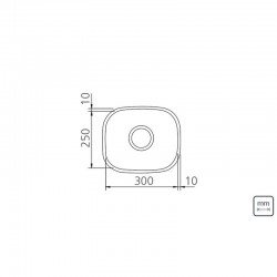 CUBA RETANGULAR TRAMONTINA EM ACO INOX ACETINADO 30X25CM BL COM VALVULA