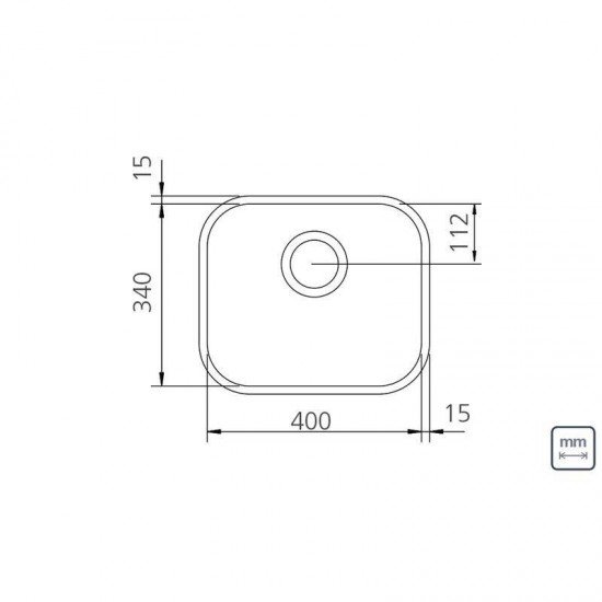 CUBA RETANGULAR ACO INOX 40X34 AC TRAMONTINA