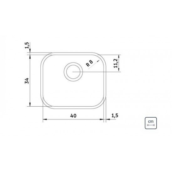 TANQUE DE EMBUTIR TRAMONTINA COMPACT 20 L EM AÇO INOX ACETINADO 40X34 CM