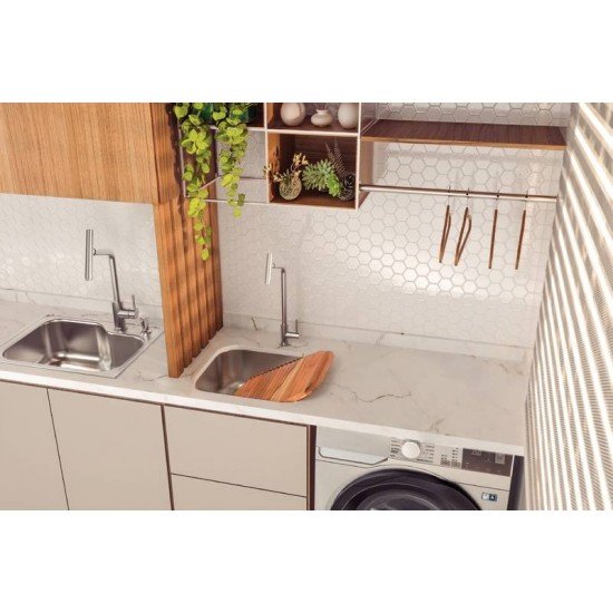 TANQUE DE EMBUTIR TRAMONTINA COMPACT 20 L EM AÇO INOX ACETINADO 40X34 CM