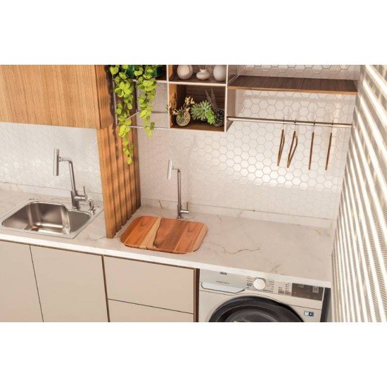 TANQUE DE EMBUTIR TRAMONTINA COMPACT 20 L EM AÇO INOX ACETINADO 40X34 CM