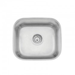 CUBA RETANGULAR TRAMONTINA EM ACO INOX ACETINADO 40X35CM PLUS BL COM VALVULA