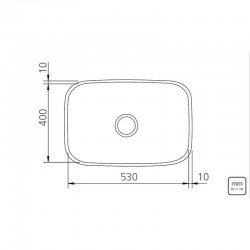 CUBA RETANGULAR TRAMONTINA EM ACO INOX ACETINADO 53X40CM PLUS BL
