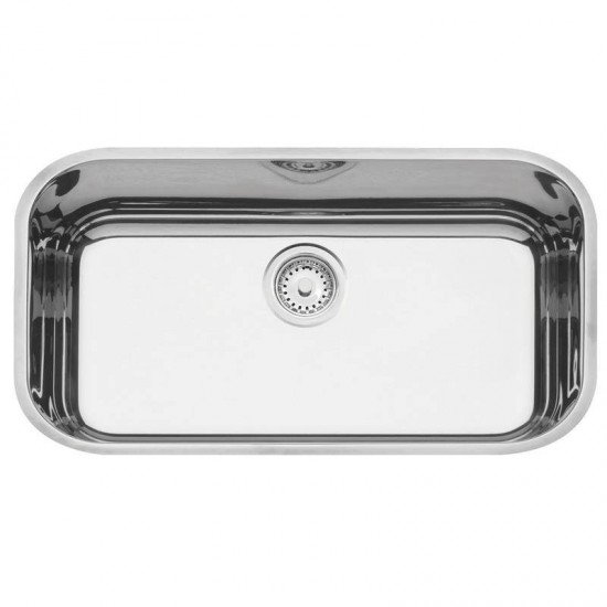 CUBA RETANGULAR TRAMONTINA EM ACO INOX ALTO BRILHO 56X34CM 56 BL COM VALVULA