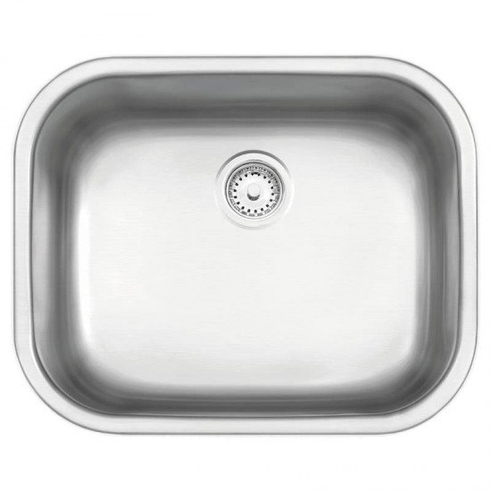 CUBA EM ACO INOX ACETINADO 50X40CM COM VALVULA  MAXI CUBA 50 BS