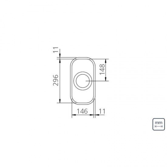CUBA RETANGULAR EM ACO INOX ACETINADO 15X30CM COM VALVULA- AUXILIAR 15 BL