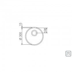 CUBA REDONDA EM ACO INOX POLIDO 30CM COM VALVULA 30 BL