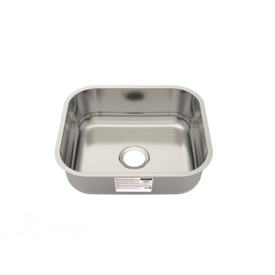 CUBA DE EMBUTIR TRAMONTINA BASIC 40 BL EM AÇO INOX 40X34 CM