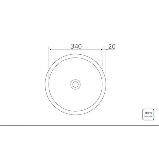 LAVABO REDONDO DE SOBREPOR EM ACO INOX ACETINADO 38CM