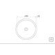 LAVABO REDONDO DE SOBREPOR EM ACO INOX ACETINADO 38CM