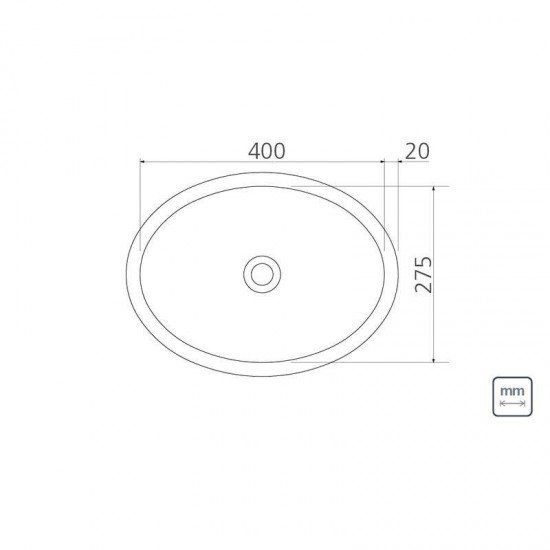 LAVABO OVAL DE SOBREPOR EM ACO INOX ALTO BRILHO 44X31CM
