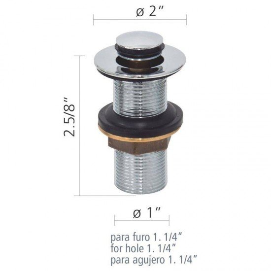 VALVULA POP-UP1  PARA CUBAS LAVABO TRAMONTINA