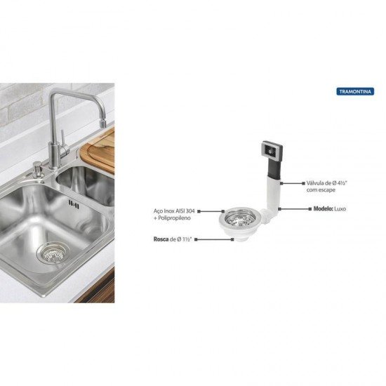 VALVULA 4 1/2 COM ESCAPE NEW PARA PIAS E CUBAS