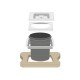 LIXEIRA INOX EMBUT CLEAN SQUARE 5L TRAMONTINA
