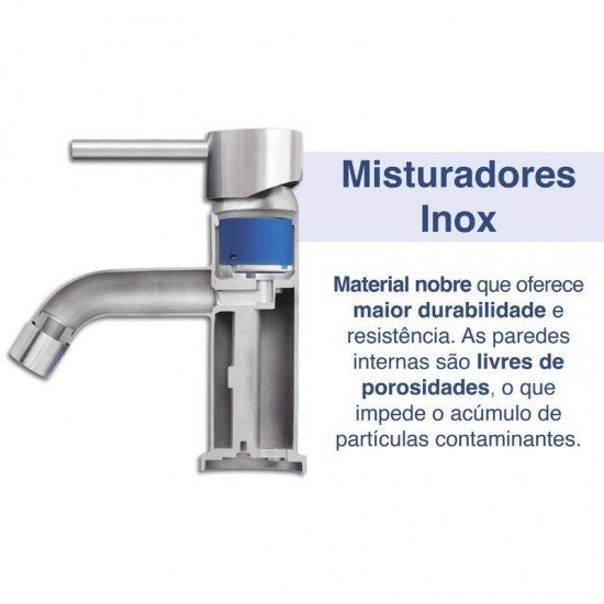 TORNEIRA MISTURADORA INOX MONOCOMANDO LINEA
